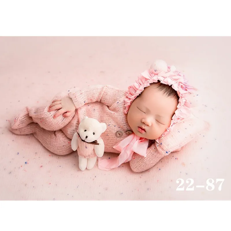 Newborn Photography Props Girl Boy Outfit Flower Hat Pillow Doll Set Baby Clothes Studio Photo Costume Fotografia Accessories