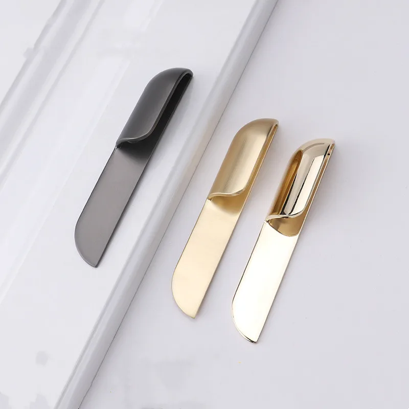 Light Luxury Wardrobe Door Handle Modern Cabinet Solid Zinc Alloy Golden Drawer Copper Wire Drawing Pulls | Обустройство дома