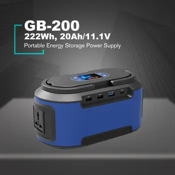 

60000mAh Portable Solar Generator Inverter UPS Energy Storage Box Fast Charge Outdoor Camping Emergency AC/DC Mobile Power