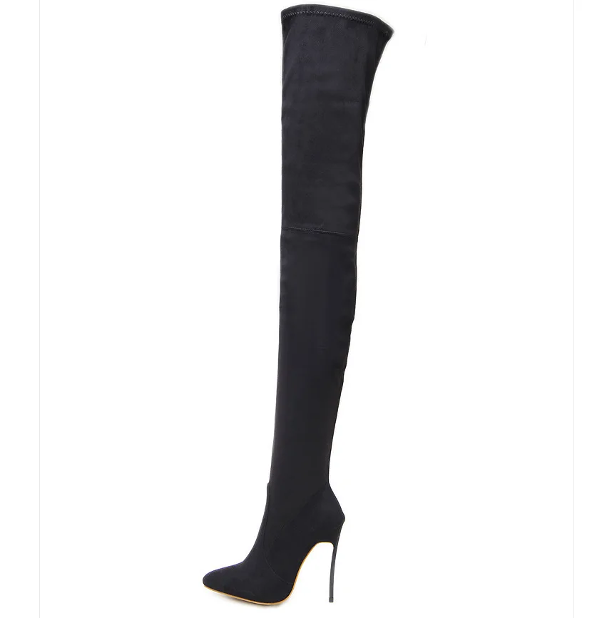 

With Woman Boots Sharp Long Overknee Boots