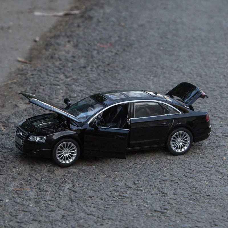 1:32 литья под давлением весы игрушка автомобиля audi модели 4 с открывающимися