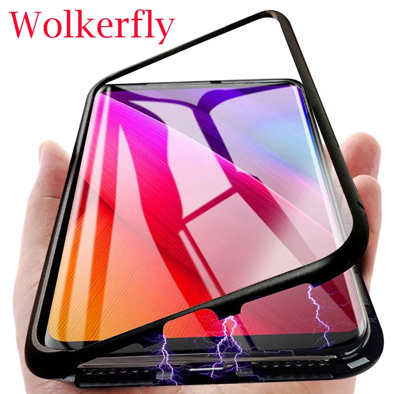 

Magnetic Adsorption Metal Case For Huawei P20 Mate 20 Lite P30 Pro P Smart 2019 Y9 Y7 Y6 Pro Y5 Honor 8X 10 Nova 3i 4 5 Case