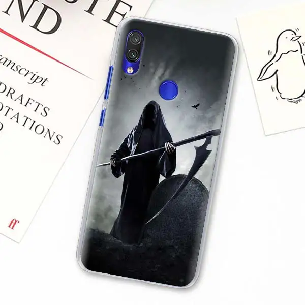 H10 Чехол для телефона Grim Reaper Skull Skeleton для Redmi 7 7A 8A K20 Pro 6 6A 5 Plus Redmi Note 5 6 7 8 Pro 8T S2 GO - Цвет: H10