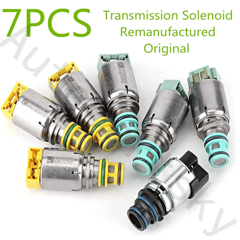 

Set of 7PCS 6T45E 6T40E Automatic Transmission Solenoid Valve Remanufactured for CRUZE ASTRA BIN EPICA LACETTI ANTARA