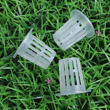 

50pcs Vegetable Net Pots Soilless Practical Plastic Net Pots Planting Basket Hollowed-out Cup for Orchids Aquaponics