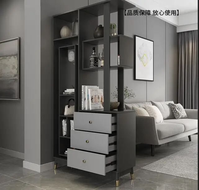 Door screen porch Nordic modern living room wine cabinet small family wall integrated shoe cabinet partition