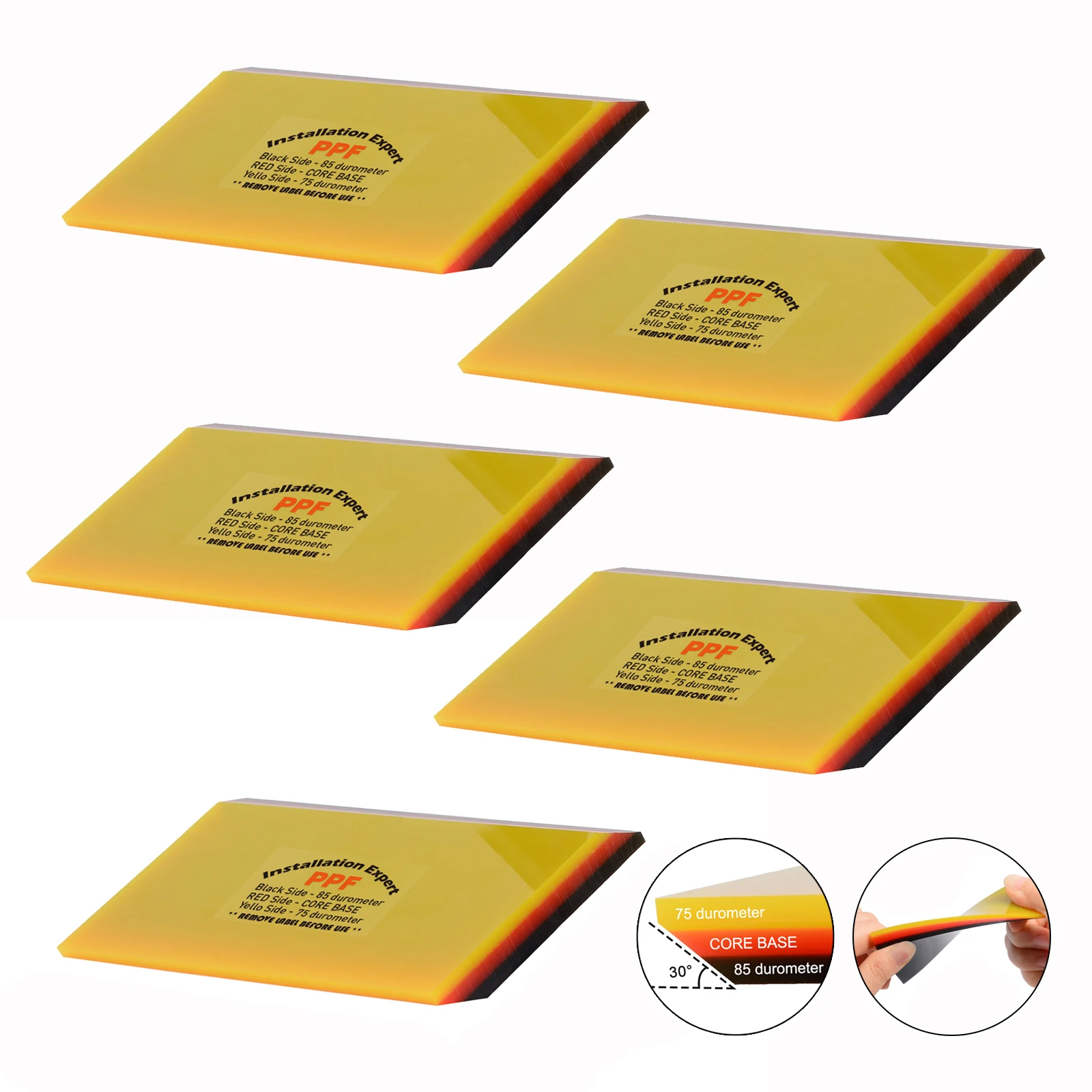 EHDIS 3/5pcs Soft PPF Rubber Scraper Glass Ice Snow Shovel Squeegee Car Dry Cleaning Tools Window Washing Water Wiper Brushes | Автомобили