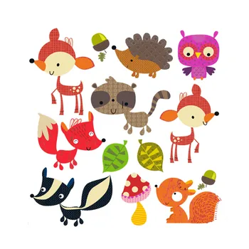 

Cute Hedgehog Cartoon Animals Heat Transfer Patches Ironing Stickers DIY Washable Fashion Appliques Small Group Transfers
