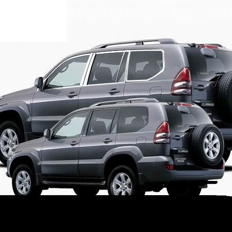 Lsrtw2017 нержавеющая сталь автомобильные оконные отделки для Toyota Land Cruiser PRADO 2002 2003 2004