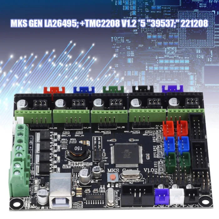 Горячая Mks Gen L комплект для материнской платы с 5x TMC2208 V1.2+ теплоотвод набор для 3D-принтера