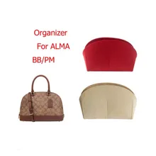 Para alma bb saco inserção organizador de maquiagem pequena bolsa organizar interior bolsa portátil cosméticos bing concha saco organizador natal