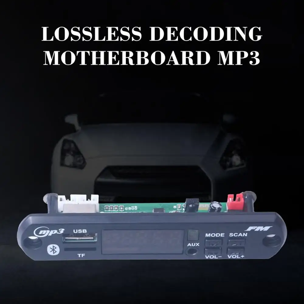 Автомобильный аудио USB TF FM радио модуль Беспроводной 5V 12V MP3 WMA Плата декодера стандарта MP3 плеер с пультом дистанционного управления Управление для автомобиля