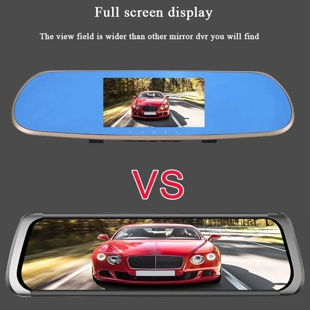 DVR DASH CAMERA HD Video Recorder Touch Screen Photography 1920x1080 Dual Lens Rearview