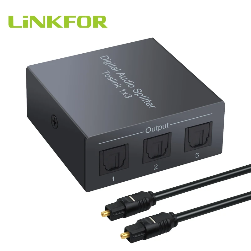 LiNKFOR 3 Way Spdif Toslink оптический цифровой аудио сплиттер один вход выхода поддержка LPCM