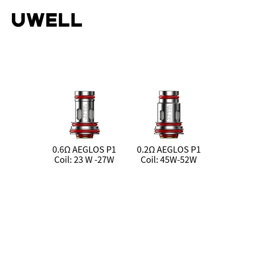 

Original Uwell Aeglos P1 Replacement Coils (4pcs/pack) for Uwell Aeglos P1 Pod 0.2/0.6ohm Electronic Cigarette Vape Mesh Coil