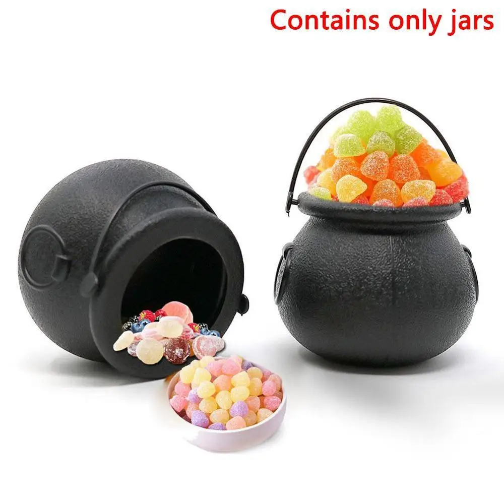 2PCS Scary Halloween Candy Kettle box Witch Cauldron Halloween Party Hanging Props St.Patrick's Day Halloween Decoration