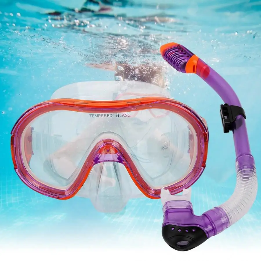 YON SUB Anti-fog Full Face Scuba Dive Mask and Dry Snorkel Breathing Tube Set for Kids Diving Swimming For Diving Equipment
