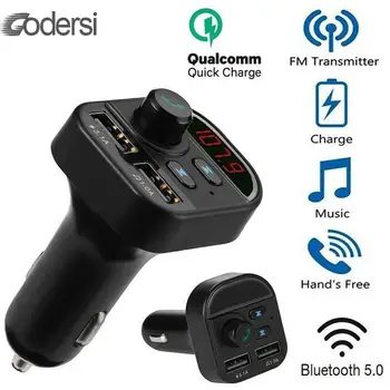 

Aux Car Bluetooth Fm Transmitter Mp3 Player Handfree 2 Dual USB Charger Radio Adapter Car Kit Wireless Bluetooth FM Transmitter