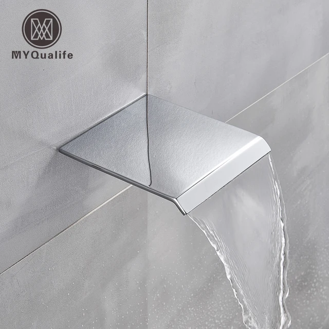 Chrome/Brushed Golden/สีดำอ่างอาบน้ำก๊อกน้ำน้ำตกหัวฉีดก๊อกน้ำเปลี่ยนชิ้นอ่างล้างหน้าก๊อกน้ำประปาใหม่ร้อน 1