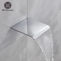 Chrome/Brushed Golden/Black Bathtub Faucet Waterfall Nozzle Faucet Replacement Piece Bath Basin Faucet Single Water-Tap New Hot 1