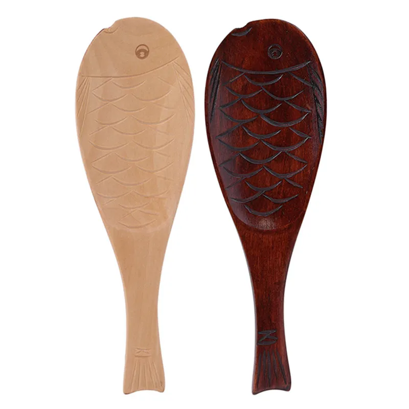 2019 деревянная ложка для риса в форме рыбы антипригарная еды кухонная утварь