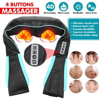 

Infrared Electrical Massage Shiatsu Back Shoulder Body Neck Massager Multifunctional Shawl Heated Kneading Car/Home Massager