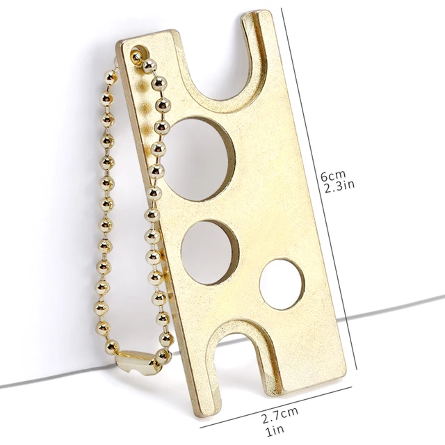 1pcs Essential Oils Opener With Chain Stainless Steel Caps Opener For Universal Eyelash Glue Replacement Bottle Mouth Head Gold