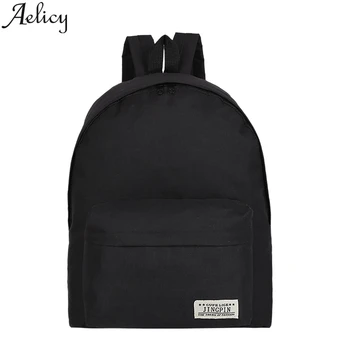 

Aelicy Canvas Backpack Shoulder Bag Woman Canvas Backpack Men Large Capacity Solid Casual Student Travel Backpacks Anti Theft