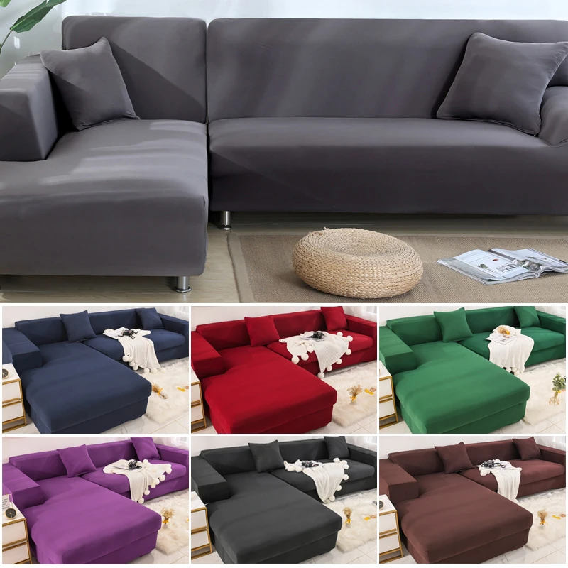 Grey Color Elastic Couch Sofa Cover Loveseat Cover Sofa Covers for Living Room Sectional Sofa Slipcover Armchair Furniture Cover|Sofa Cover|   - AliExpress