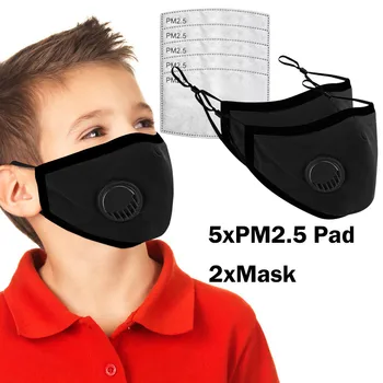 

1Pcs kids mask for face Children Boys Girls Washable Adjustable Cartoon Lovely Mask Cover Blue mascarillas para niños