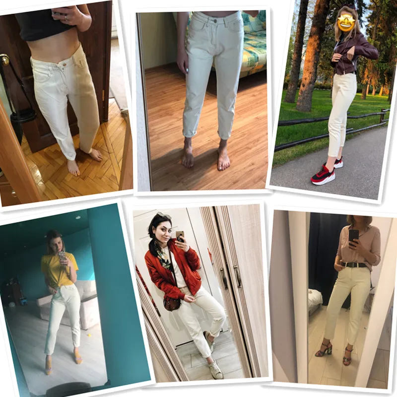 Women Winter Harem Jeans Fashion High Waist Plus Velvet Loose Vintage Beige Denim Pant Thick Warm Boyfriend Jeans For Women