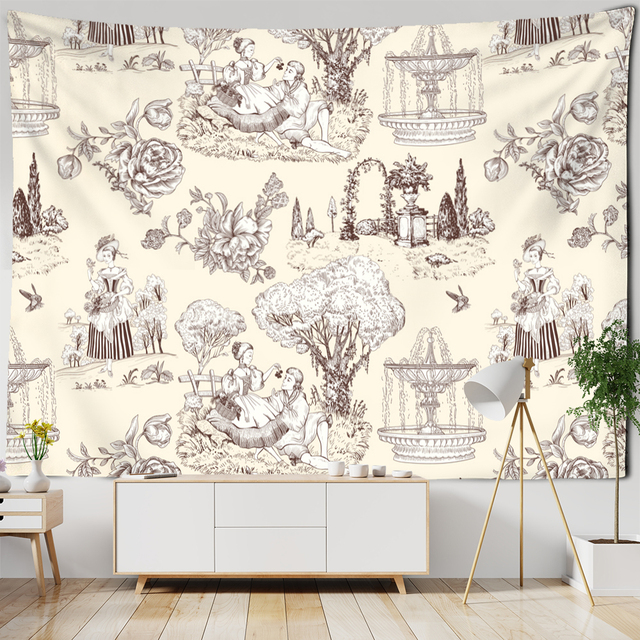 Style Palace Style Tapestry Wall Hanging Retro Psychedelic Hippie Witchcraft Mandala Living Room Decor