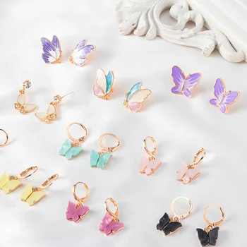 

Cute Butterfly Earrings for Women Street Style Drop Earrings Korean Fashion Dangle Earrings Jewelry Gifts Oorbellen