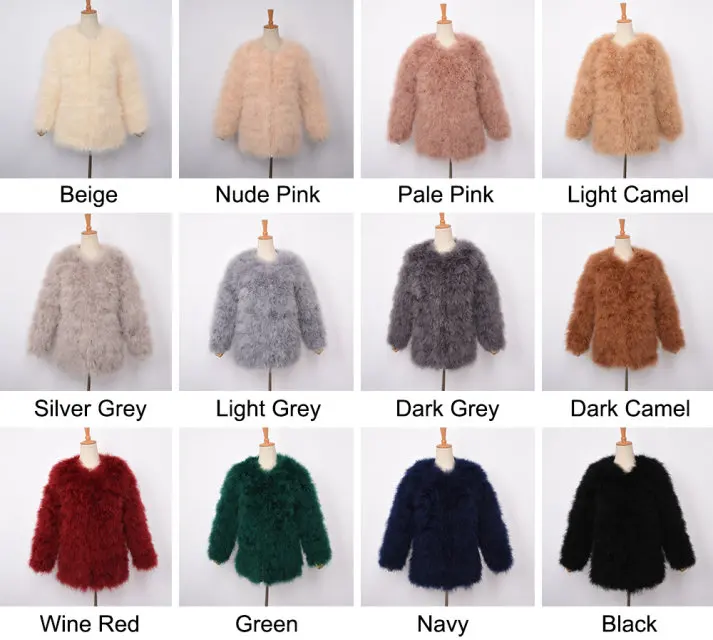 Новинка, Женское пальто с натуральным мехом, длинный стиль, натуральный мех страуса, зимняя теплая куртка, модная, высшее качество