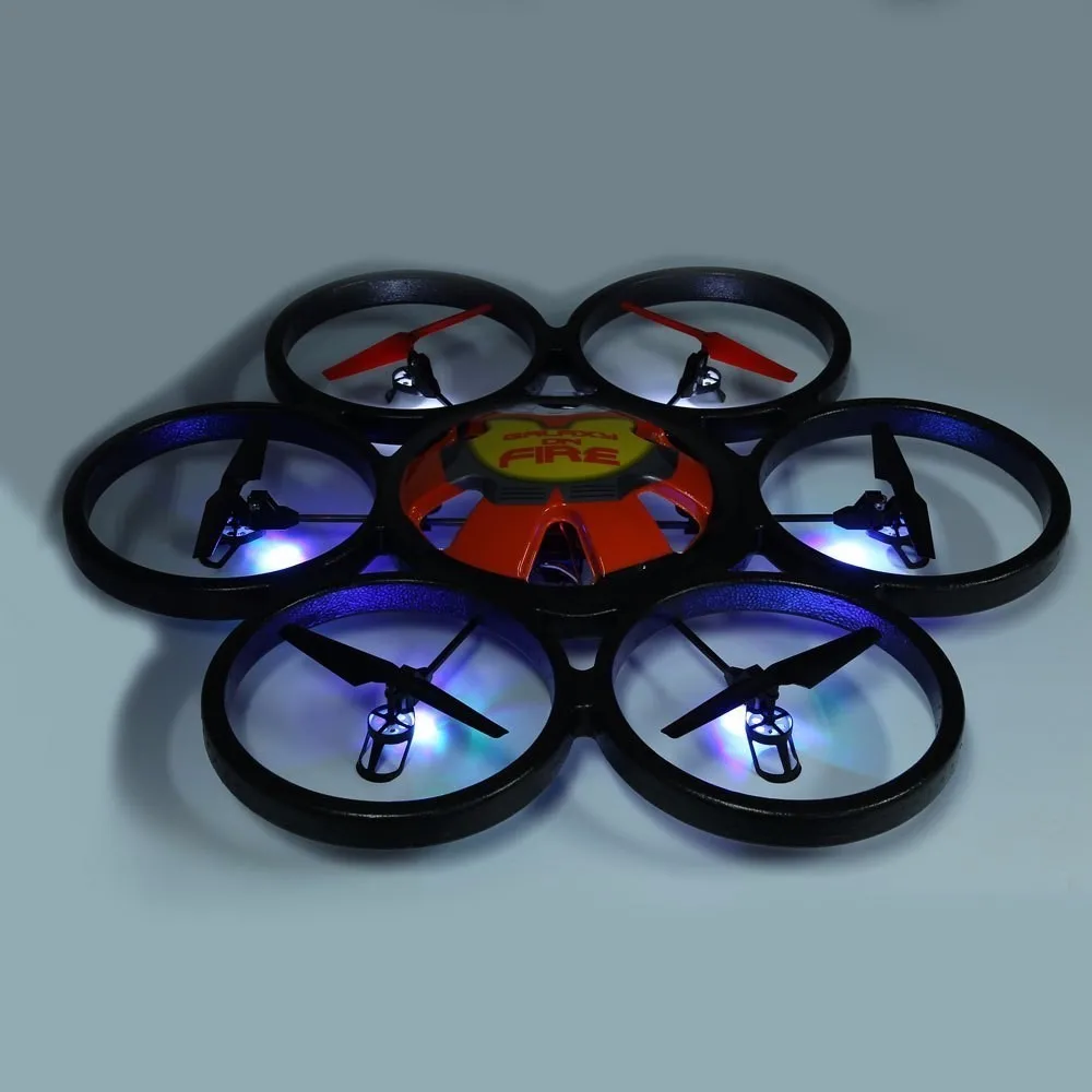 80X80X11,7 см большой WLtoys V323 дроны 2,4 г 4CH 6-Axis Gyro RC Квадрокоптеры дистанционного Управление гексакоптер летающая тарелка беспилотный игрушки