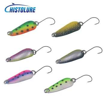 

3Pcs/lot 3cm/3g Bait Fishing Metal Spoon Lure Bait For Trout Bass Spoons Hard Sequins Spinner Baits Single Hook