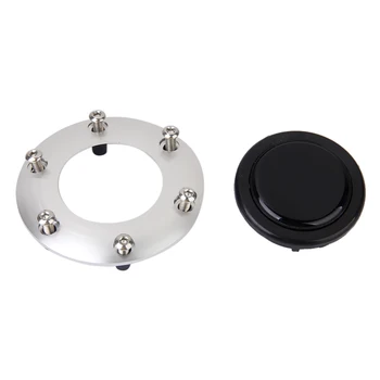 

HORN BUTTON PUSH FOR STEERING WHEEL Dia. 58mm 2 CONNECTORS + Adapter Ring