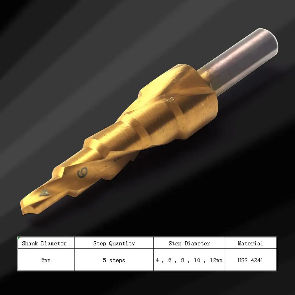 1 шт. 4-12 4-20 4-32 мм HSS титановые спиральные рифленые ступенчатые сверла треугольный хвостовик для металла высокоскоростные стальные ступенчатые конусные Сверла инструмент