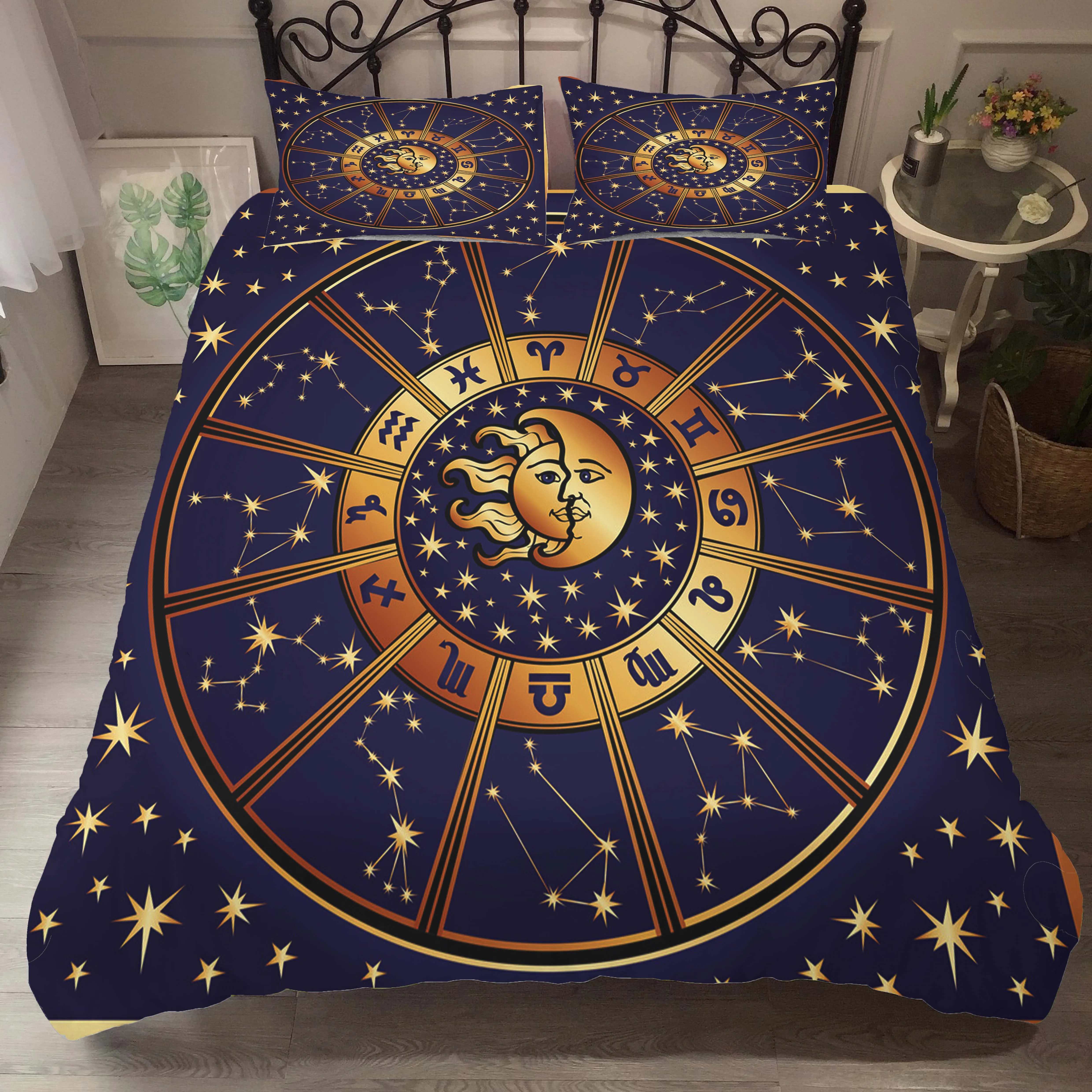 

Bed Coverlet 3D Black Tarot Printed Duvet Cover Set Home Textiles with Pillowcase for Adult King Queen Singe Size