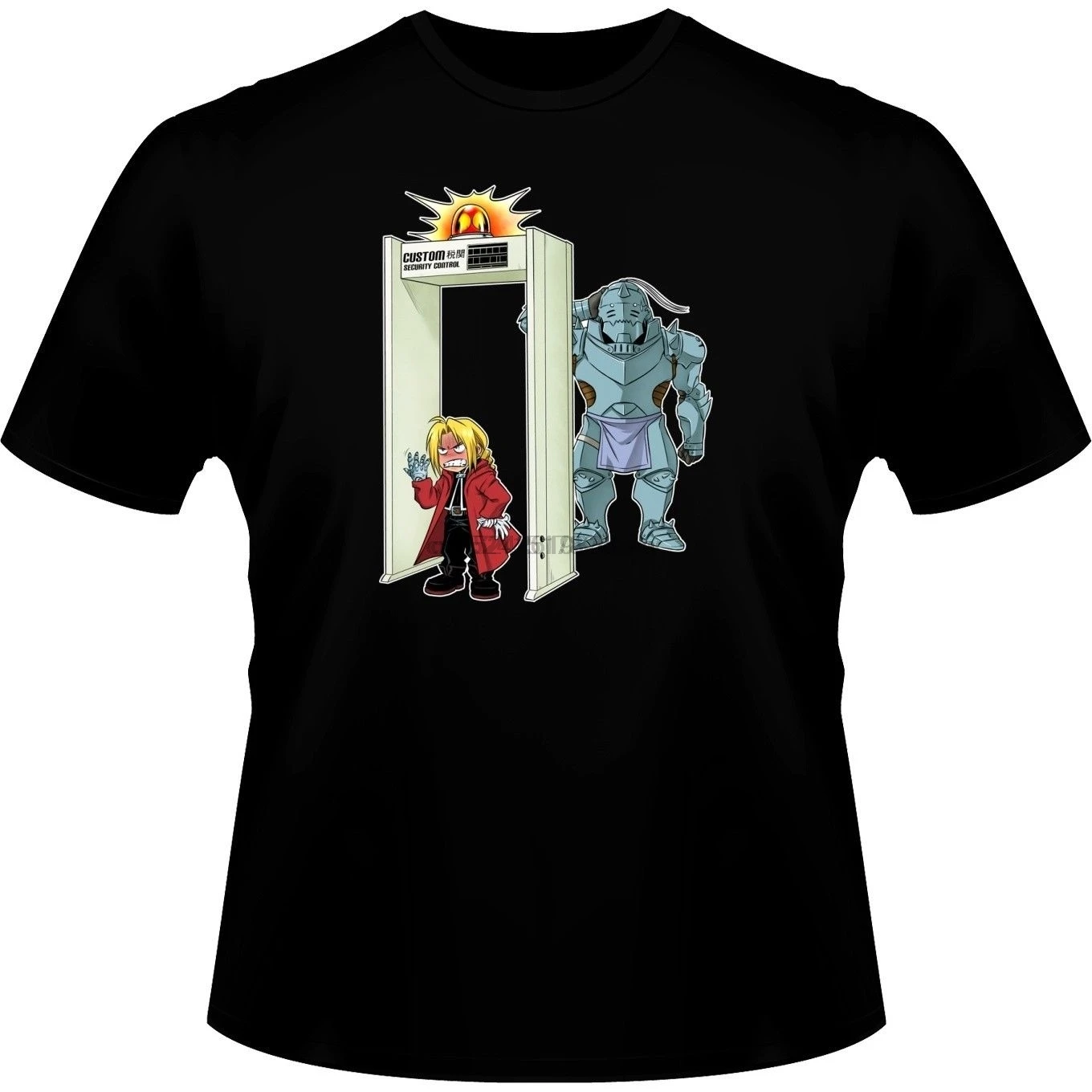 Короткая футболка в стиле хип-хоп Starnger Things Camiseta Manga-Parodia De edard Y Alphonse Full Metal Alchemist с