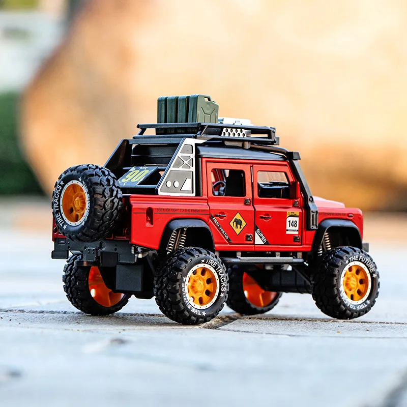 1:32 Игрушечная модель автомобиля литая под давлением сплав моделирование Land Rovers внедорожный пикап металлический звуковой светильник игрушка для детей подарок