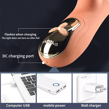 Handheld Thrusting Dildo Vibrator for Women Clit Licking Toy Adult Sex Machine Vaginal Stimulation Tool Female Masturbator 5