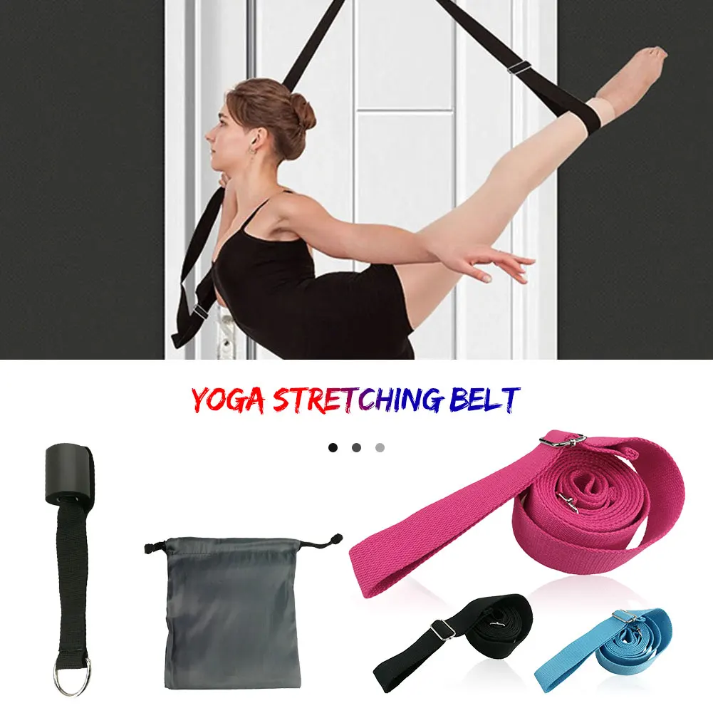 Door Flexibility Stretching Leg Stretcher Strap Adjustable Sports Yoga Ballet Band Exercise Soft Belt for Gymnastics belt | Спорт и
