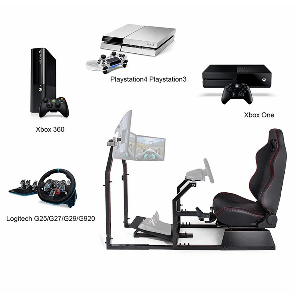 Sømil oversøisk bunke Racing Simulator Cockpit Steering Wheel Stand For Xbox Playstation Logitech  G27 G29 G923 T300 Rs T500 Rs Thrustmaster - Seats, Benches & Accessoires -  AliExpress