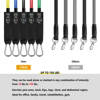 Resistance Bands Set Workout Exercise Fitness Gym Set Bands for Musle Training Physical Therapy Shape Body Workout From Home 2