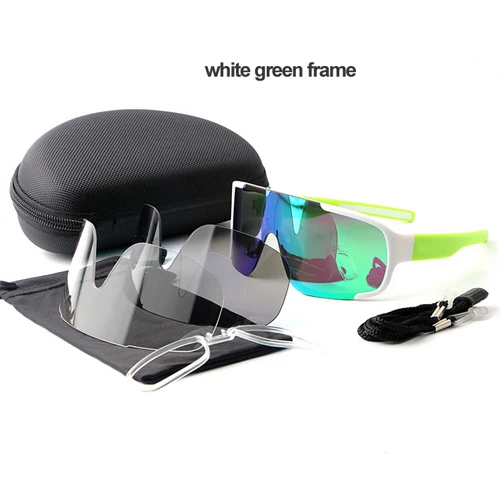 white green frame Велосипедные очки для езды на велосипеде, шоссейные горные спортивные солнцезащитные очки, поляризационные мужские солнцезащитные очки, уличные велосипедные защитные очки Merk Asprie - Цвет: white green frame