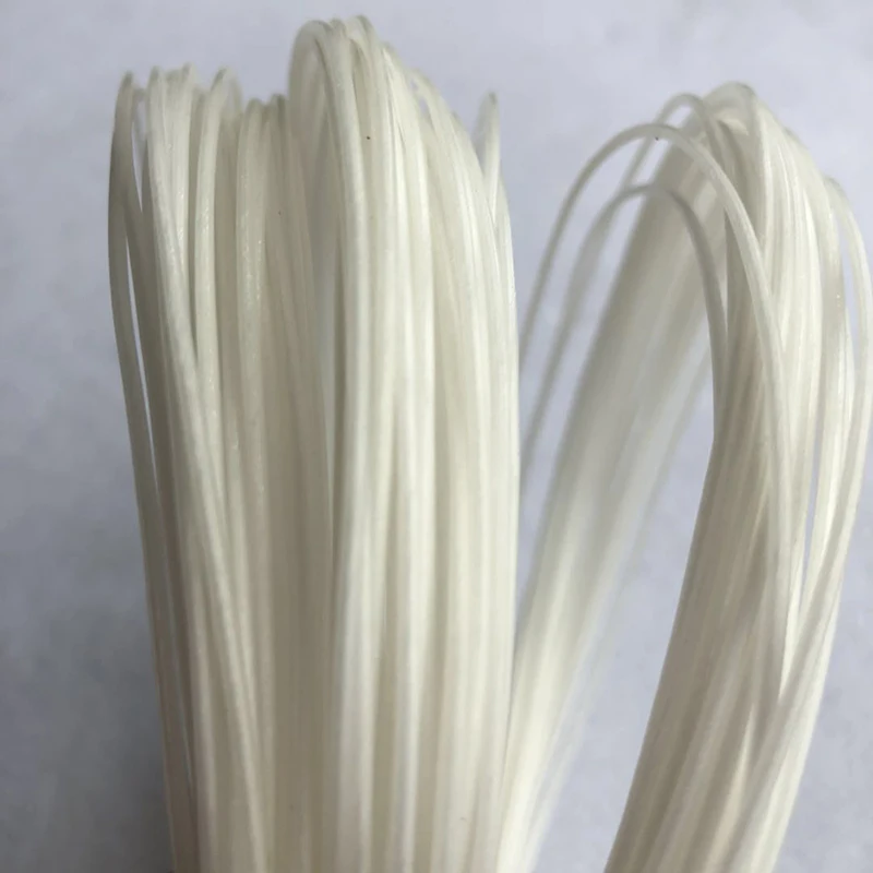 1 pc 12M White color tennis string soft feeling 1.30mm tennis rackets string elastic training durable