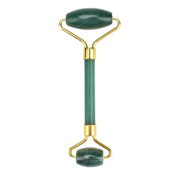 

Massager For Face Lift Up Jade Stone Roller Rose Quartz Natural Crystal Stone Slimming Thin Chin Facial Skin Care Tool