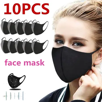 

10 Pieces Of Fashionable Masks, Anti-fog, Washable And Reusable Female Men's Dust Masks, Filtering Safety Masks, Protective Mask