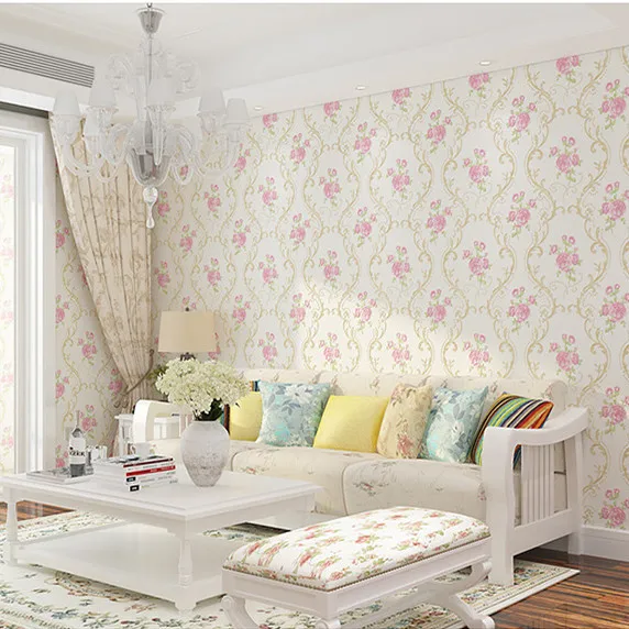 

8210 Series Nonwoven Fabric Rotary Screen Coining Pastoral Style Wallpaper High-End Home Improvement Wallpaper